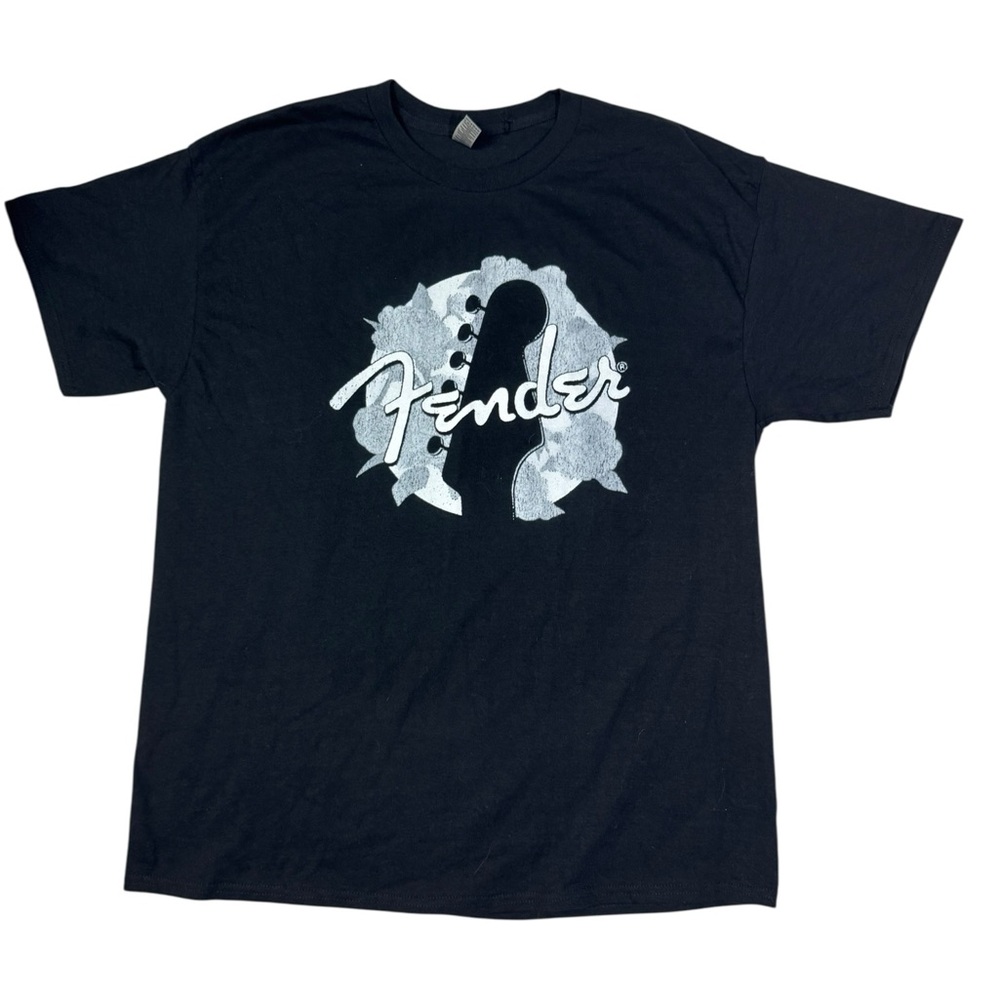 Fender‎ Guitar Logo Graphic Tee Black Music T-Shirt